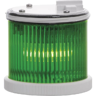 Feu TWS FIXE VERT V12/240DAC IP66 Ø75mm GRIS-Lire la description