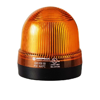 Feu permanent BM 12-240V ORANGE Ø75mm IP65 NOIR-Lire la description
