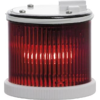 Feu TWS FIXE ROUGE V12/240DAC IP66 Ø75mm GRIS-Lire la description