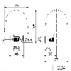 Feu permanent DEL WM 230VAC VERT IP65 Ø75mm