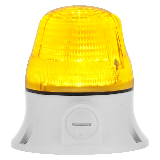 Feu MICROLAMP XENON JAUNE V12/24DAC IP54 Ø77mm GRIS-Lire la description