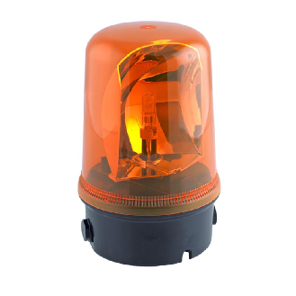 Maxi feu tournant 40W 230Vac Orange 220xø140mm IP65-Lire la description