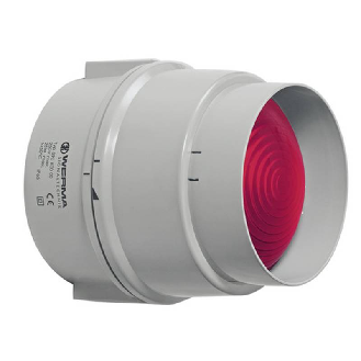 Feu permanent 12-240V ROUGE IP65 Ø150mm GRIS-Lire la description