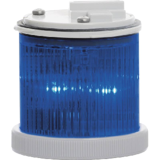 Feu MINITWS BLEU FIXE/FLASH CO V24DAC IP66 Ø55mm GRIS-Lire la description