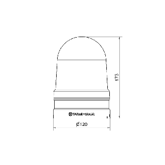 Maxi Rotatif 115-230VAC ORANGE IP66 Ø120mm GRIS-Lire la description
