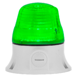 Feu MICROLAMP XENON VERT V12/24DAC IP54 Ø77mm GRIS-Lire la description