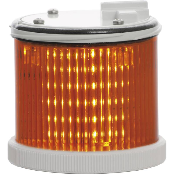 Feu TWS LED ORANGE S CO V24DAC IP66 Ø75mm GRIS-Lire la description