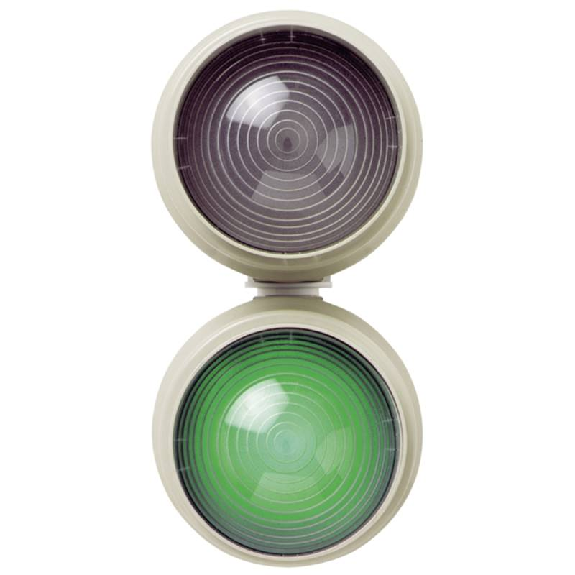 Feu permanent DEL 24VDC ORANGE IP65 Ø150mm GRIS-Lire la description