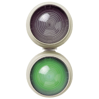 Feu permanent DEL 24VDC ORANGE IP65 Ø150mm GRIS-Lire la description