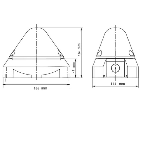 Feu flash 10J pyramidal 230Vac Orange IP66 Feu flash 10J pyramidal 230Vac Orange IP66-Lire la description
