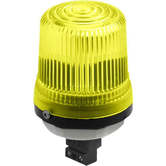 Feu flash encastrable 1J 230Vac Jaune 65.5xø60mm IP65-Lire la description