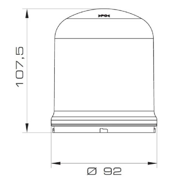 Feu de signalisation FLR S VERT allCLEAR IP65 Ø92mm-Lire la description