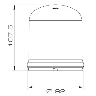 Feu de signalisation FLR S VERT allCLEAR IP65 Ø92mm-Lire la description