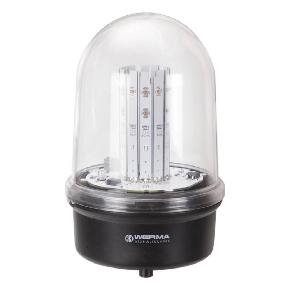 Feu d'obstacle DEL BM 230VAC ROUGE IP65 Ø142mm NOIR-Lire la description