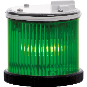 Feu TWS FIXE VERT V12/240DAC IP66 Ø75mm NOIR-Lire la description