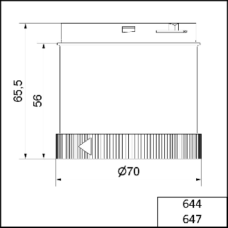 Élément feu clignotant DEL 230VAC ORANGE IP65 Ø70mm ORANGE-Lire la description