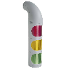 Feu permanent DEL WM 24VDC VERT/ORANGE/ROUGE IP65,IP69K Ø60mm GRIS