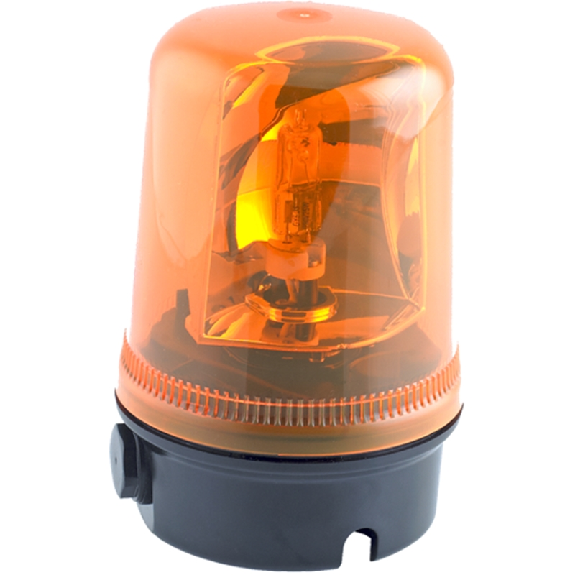 Feu tournant compact 20W 24Vdc Jaune 150xø100mm IP65-Lire la description