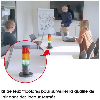Feu de signalisation de CO2 1000ppm 230Vac IP20 Ø70mm NOIR câble 1.5m