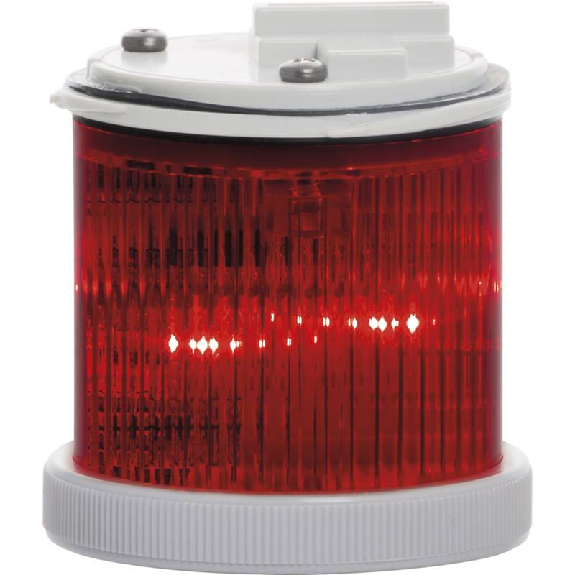 Feu MINITWS ROUGE FIXE/FLASH CO V24DAC IP66 Ø55mm GRIS-Lire la description