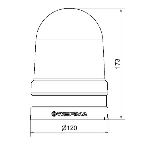 Maxi Rotatif 12-24VAC/DC BLANC IP66 Ø120mm GRIS-Lire la description