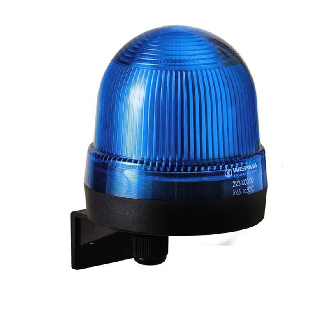 Feu à éclats WM 24VDC BLEU IP65 Ø75mm NOIR-Lire la description