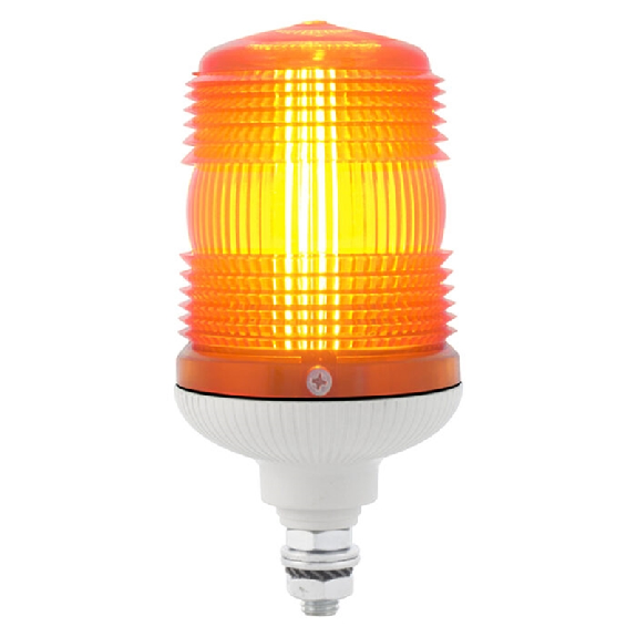 Feu MINIFLASH FIXE/FLASH ORANGE P V24/240AC IP54 Ø87mm GRIS-Lire la description