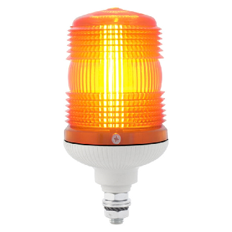Feu MINIFLASH FIXE/FLASH ORANGE P V24/240AC IP54 Ø87mm GRIS-Lire la description