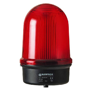 Feu à éclats double BM 24VDC ROUGE IP65 Ø142mm NOIR-Lire la description