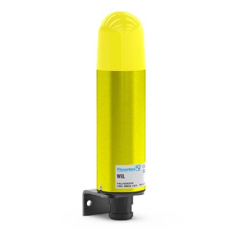 Feu flash 5J 24Vdc optique Jaune IP54 Ø65mm-Lire la description