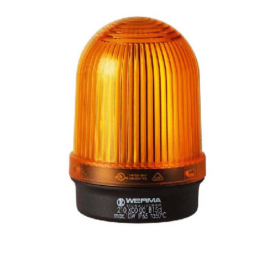 Feu permanent BM 12-240VAC/DC ORANGE IP65 Ø57mm NOIR-Lire la description