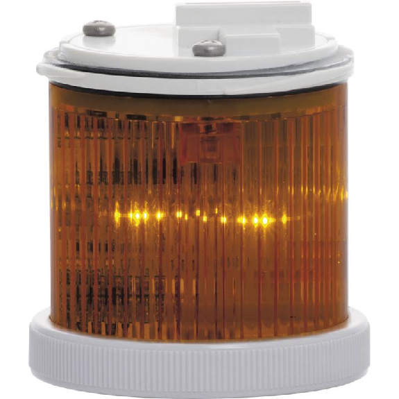 Feu MINITWS ORANGE FIXE/FLASH CO V24DAC IP66 Ø55mm GRIS-Lire la description