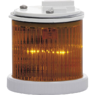 Feu MINITWS ORANGE FIXE/FLASH CO V24DAC IP66 Ø55mm GRIS-Lire la description