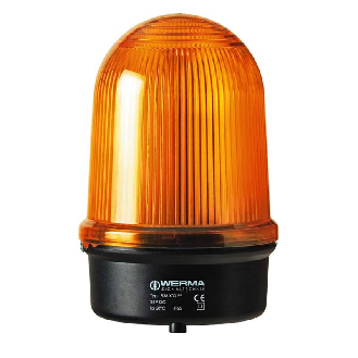 Feu à éclats double BM 24VDC ORANGE IP65 Ø142mm NOIR-Lire la description