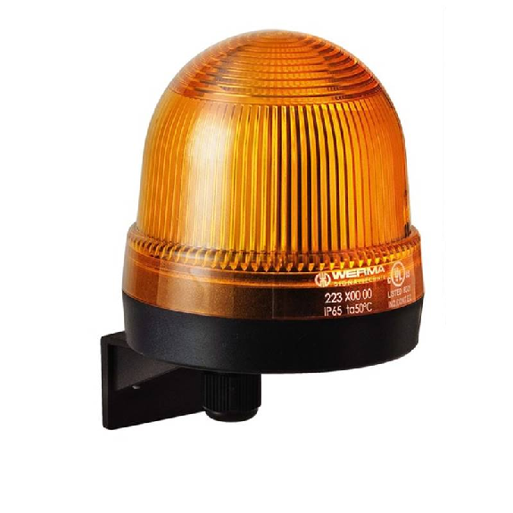 Feu permanent DEL WM 24VAC/DC ORANGE IP65 Ø75mm-Lire la description
