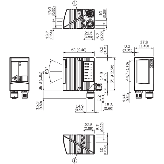 Lecteur de codes Multitrames, Long Range, Frontal, Focale fixe-Lire la description