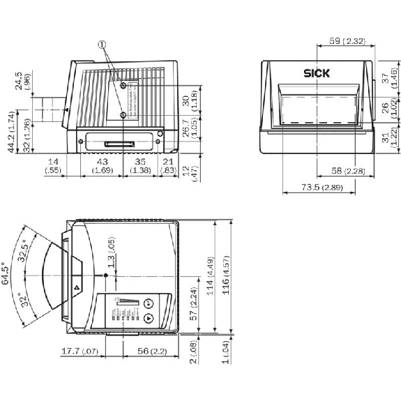 Lecteur de codes Linéaire, Autofocus, Frontal, Low Density-Lire la description