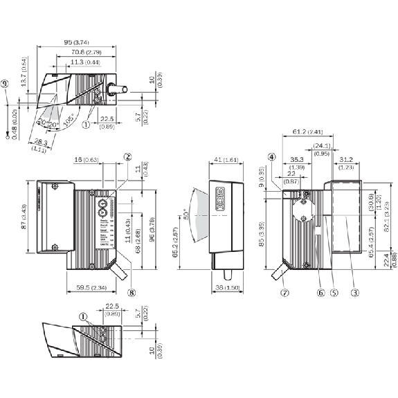 Lecteur de codes Linéaire, Focale fixe, Miroir oscillant, Mid Range Lecteur de codes Linéaire, Focale fixe, Miroir oscillant, Mid Range-Lire la description