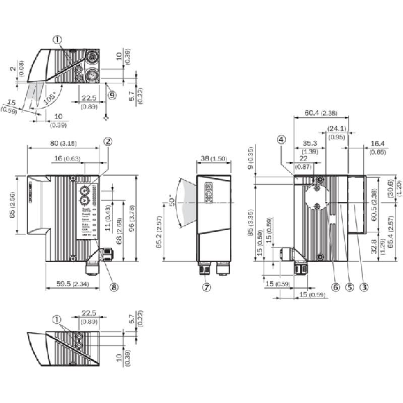 Lecteur de codes Linéaire, Multitrames, Latéral, Short Range Lecteur de codes Linéaire, Multitrames, Latéral, Short Range-Lire la description