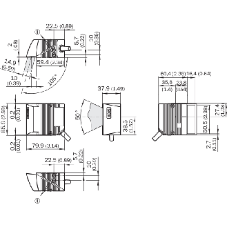 Lecteur de codes Linéaire Focale fixe Long Range-Lire la description