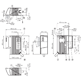 Lecteur de codes Multitrames, Focale fixe, Latéral, Long Range-Lire la description