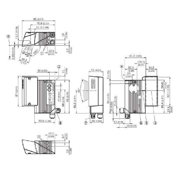 Lecteur de codes Linéaire, Dynamique, Miroir oscillant, Stand Density-Lire la description