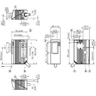 Lecteur de codes Linéaire, Multitrames Mid Range CLV63x-Lire la description