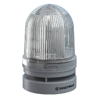 Midi TwinLIGHT Combi 110dB 115-230VAC BLANC IP66 Ø85mm GRIS-Lire la description
