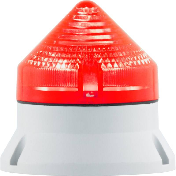 Feu CTL600 FIXE/FLASH ROUGE V24/240AC IP54 Ø60mm GRIS-Lire la description