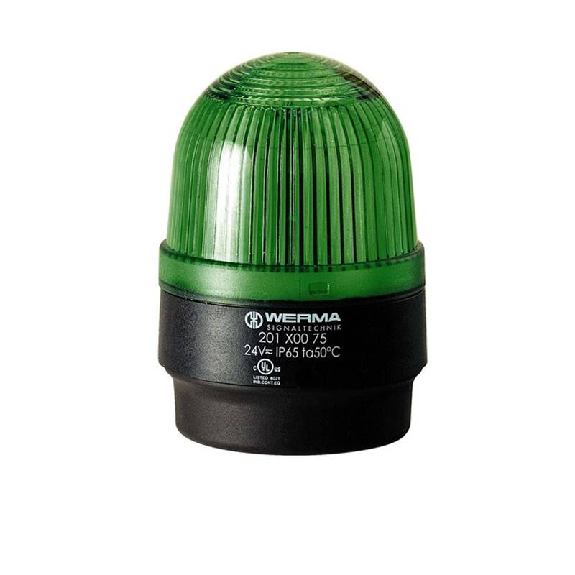 Feu permanent DEL BM 24VAC/DC VERT IP65 Ø58mm NOIR-Lire la description