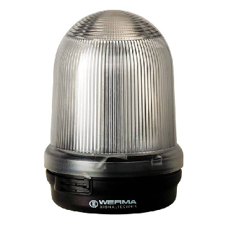 Feu à éclats BM 230VAC TRANSPARENT IP65 Ø98mm NOIR-Lire la description
