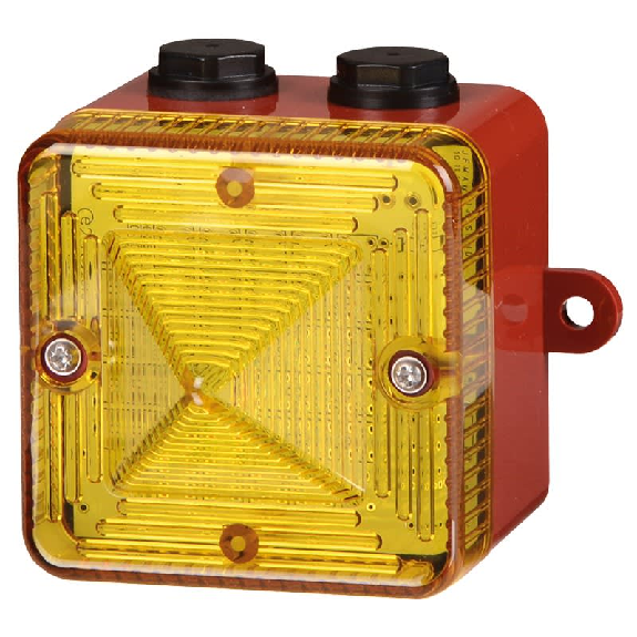 Feu flash Quadro 13J synchronisé 230Vac optique Rouge IP66/67 Feu flash Quadro 13J synchronisé 230Vac optique Rouge IP66/67-Lire la description