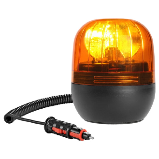 Feu tournant ROTALLAM S FIXE/FLASH ORANGE V24/240AC IP65 GRIS-Lire la description