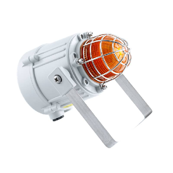 Flash 10J avec grille protection 230Vac optique Rouge IP66/67-Lire la description